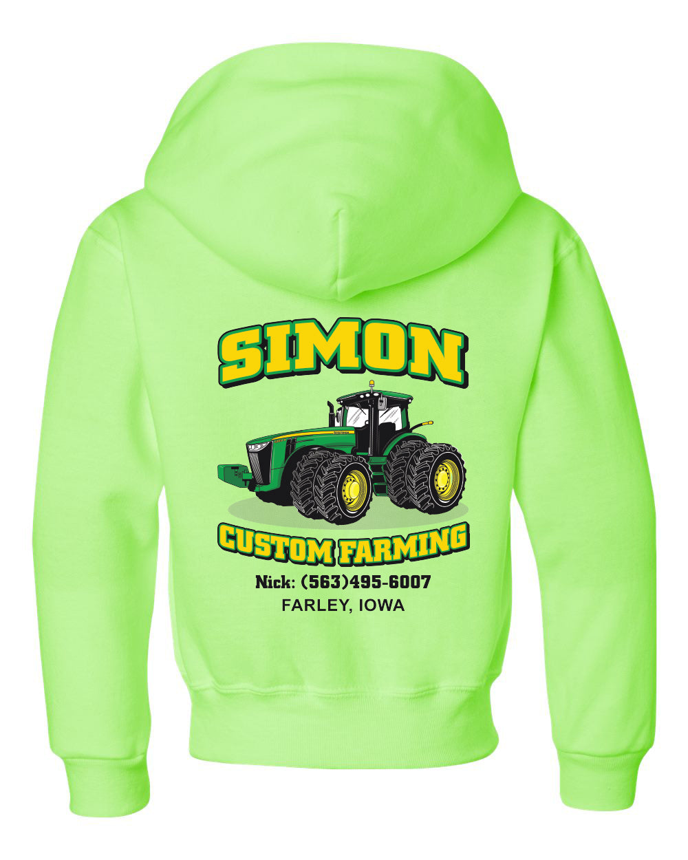 996Y- SIMON CUSTOM FARMING NuBlend® Youth Hooded Sweatshirt