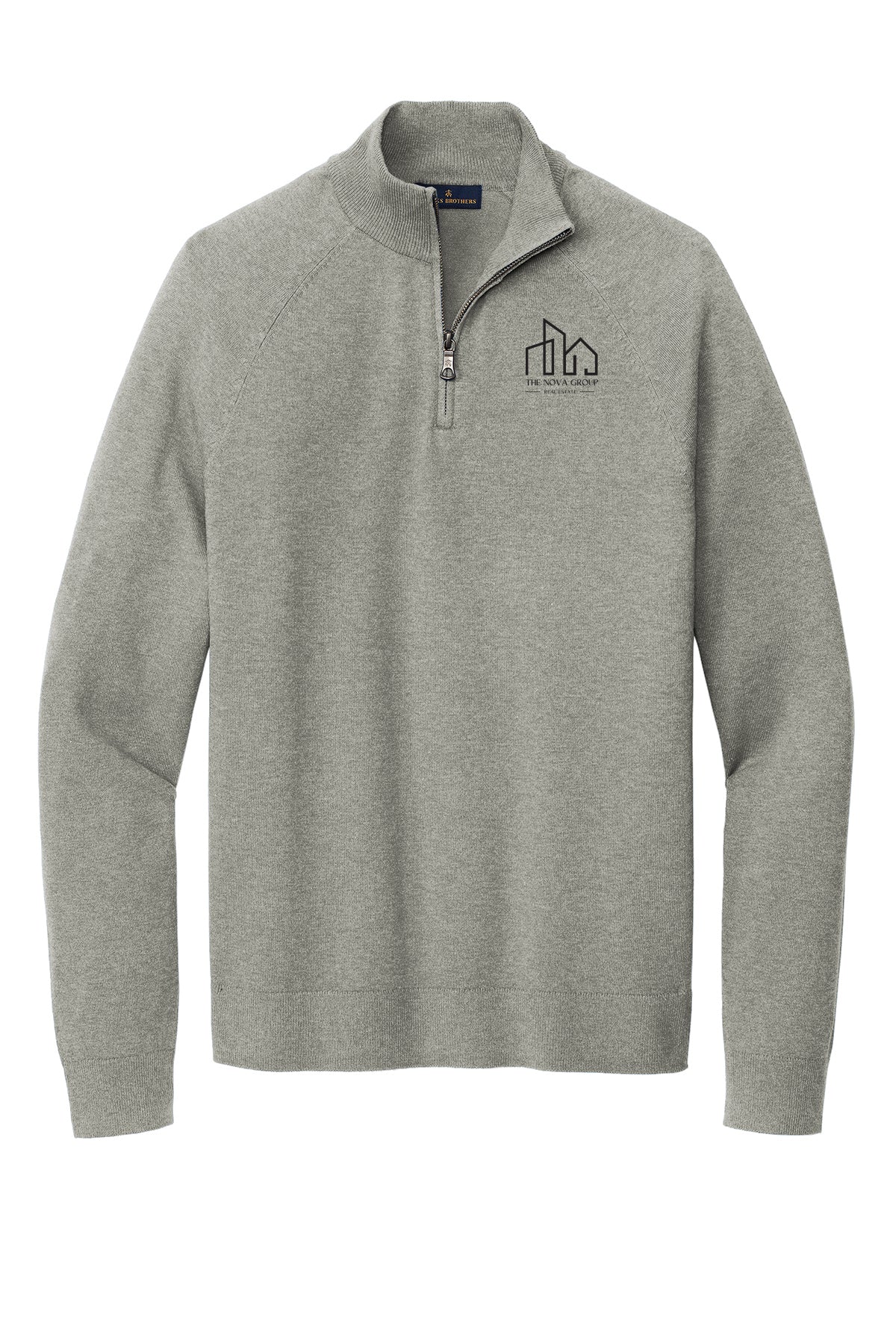 BB18402- NOVA GROUP Brooks Brothers® Cotton Stretch 1/4-Zip Sweater