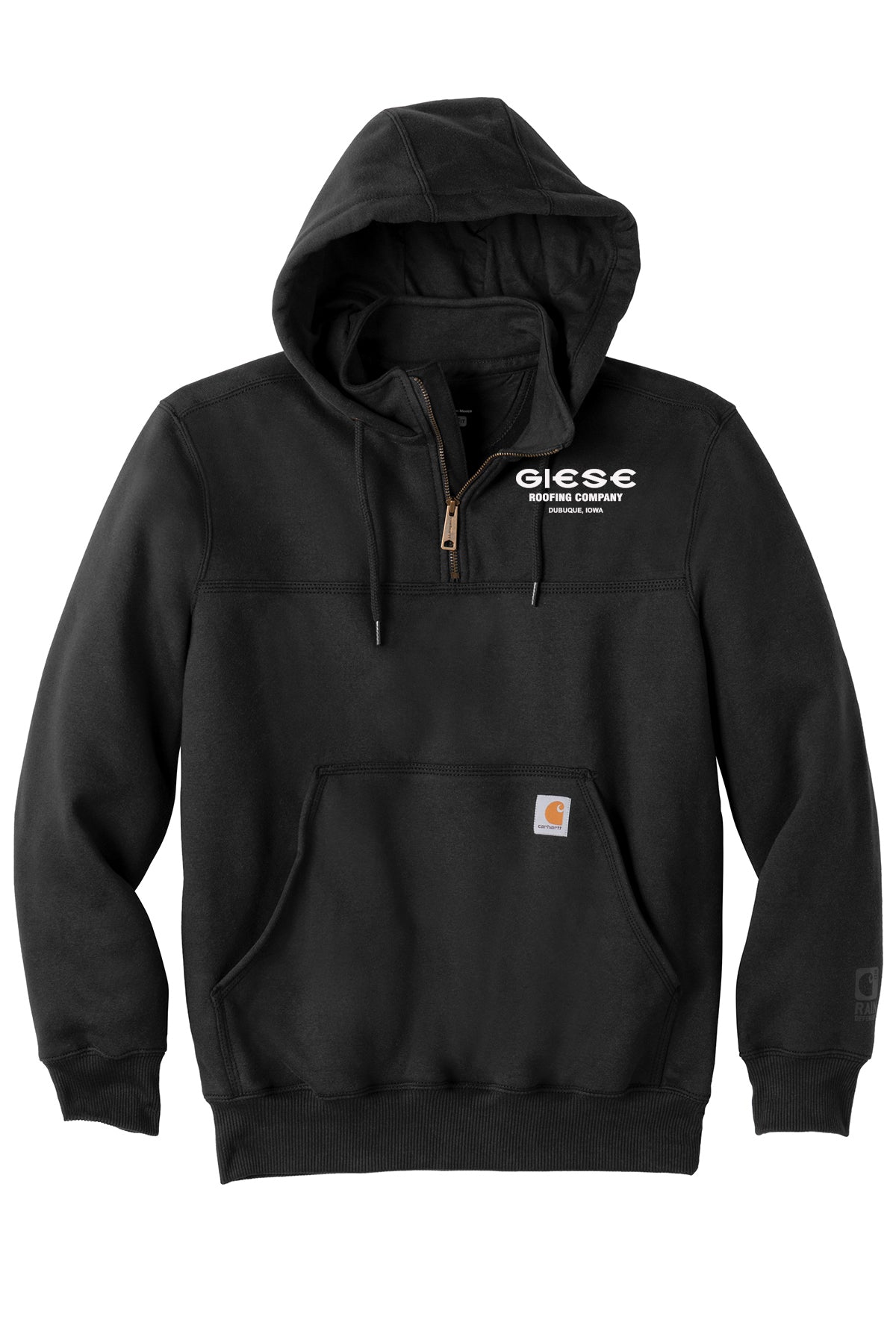CT100617 - GIESE ROOFING- Carhartt ® Rain Defender ® Paxton Heavyweight Hooded Zip Mock Sweatshirt