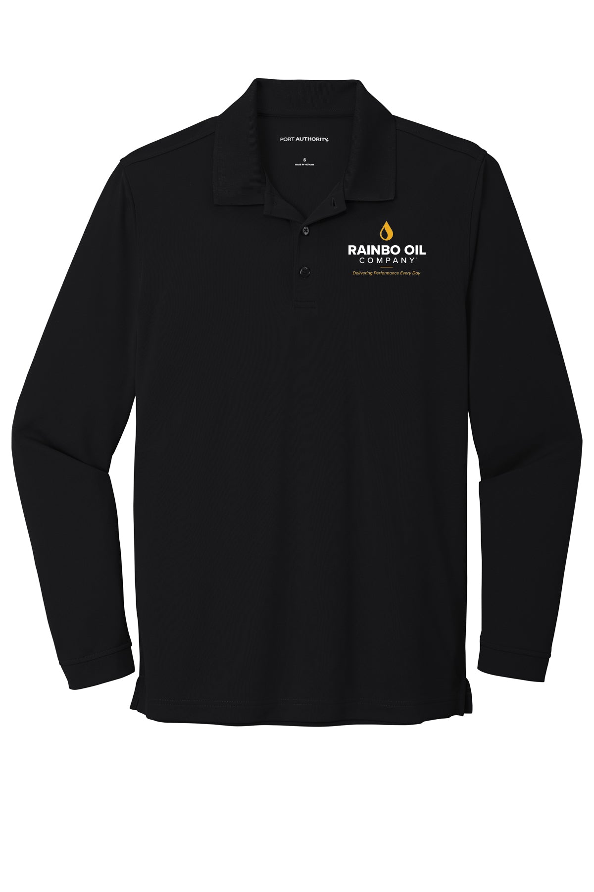 K110LS- RAINBO OIL Dry Zone ® UV Micro-Mesh Long Sleeve Polo