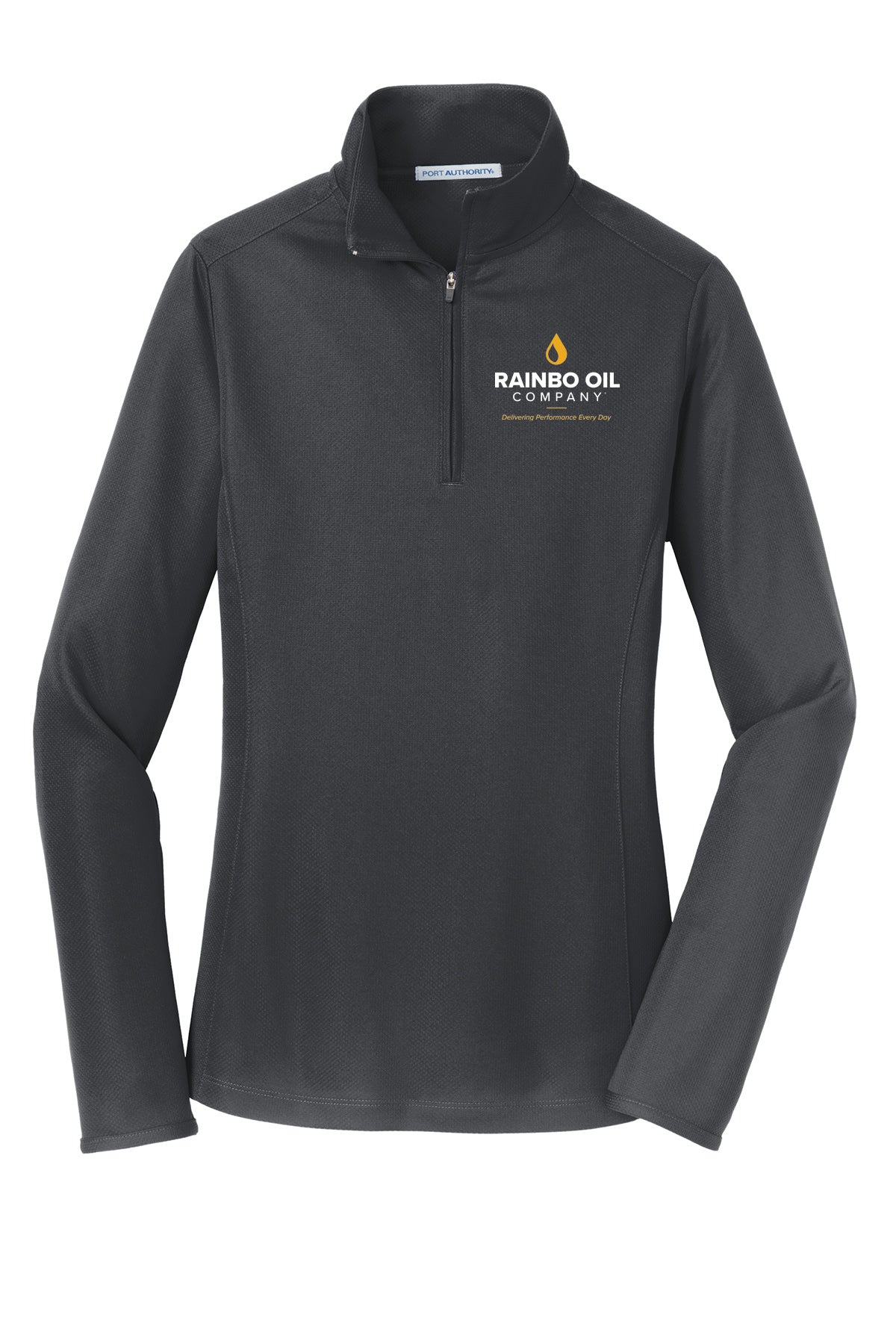 L806- RAINBO OIL Ladies Pinpoint Mesh 1/2-Zip