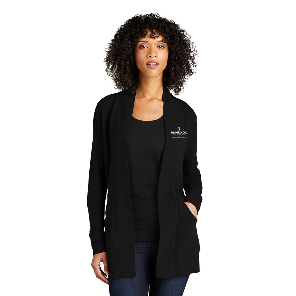 LK825- RAINBO OIL Port Authority® Ladies Microterry Cardigan
