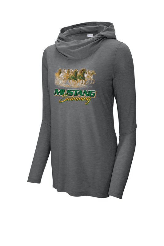 LST406- HEMPSTEAD SWIMMING Women's Tri-Blend Wicking Long Sleeve Hoodie