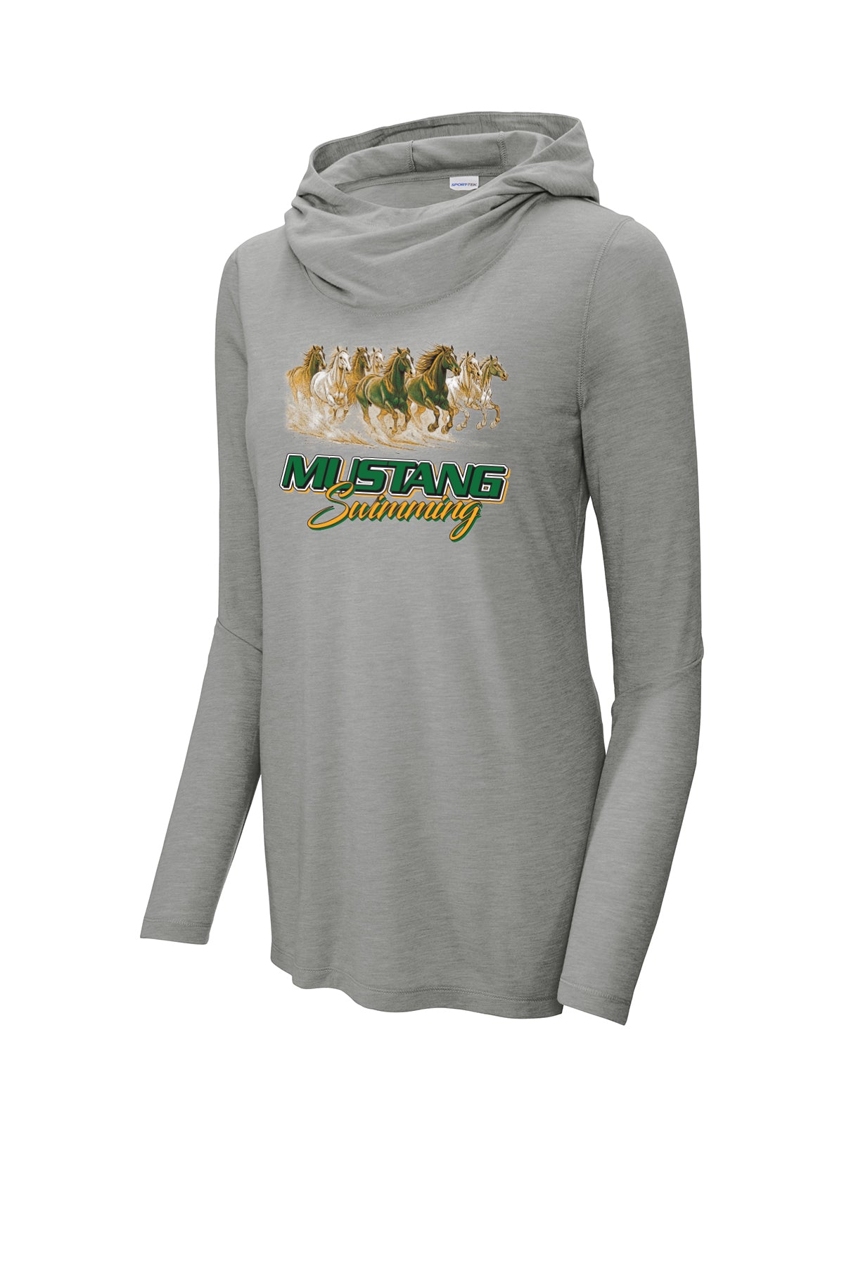 LST406- HEMPSTEAD SWIMMING Women's Tri-Blend Wicking Long Sleeve Hoodie
