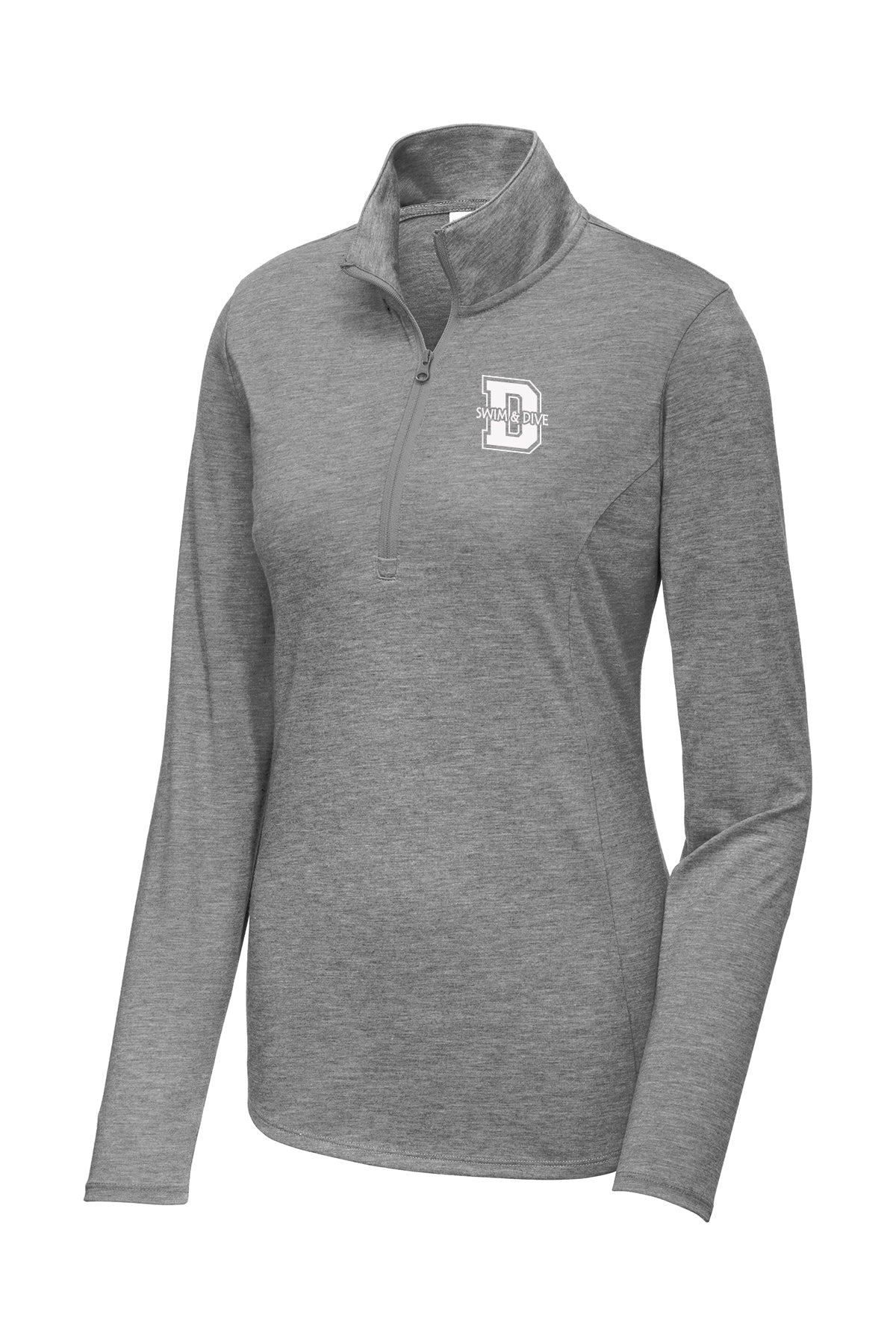 LST407- DBQ SENIOR SWIM Sport-Tek ® Ladies PosiCharge ® Tri-Blend Wicking 1/4-Zip Pullover