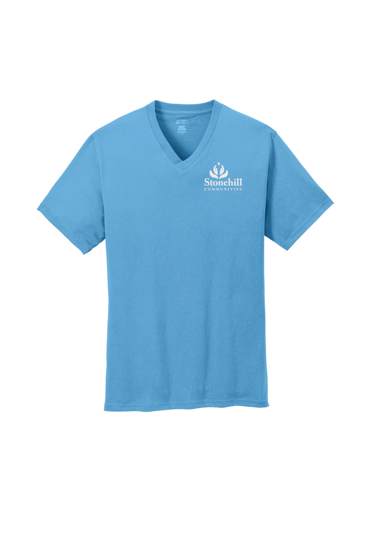 PC54V- STONEHILL Port & Company® Core Cotton V-Neck Tee