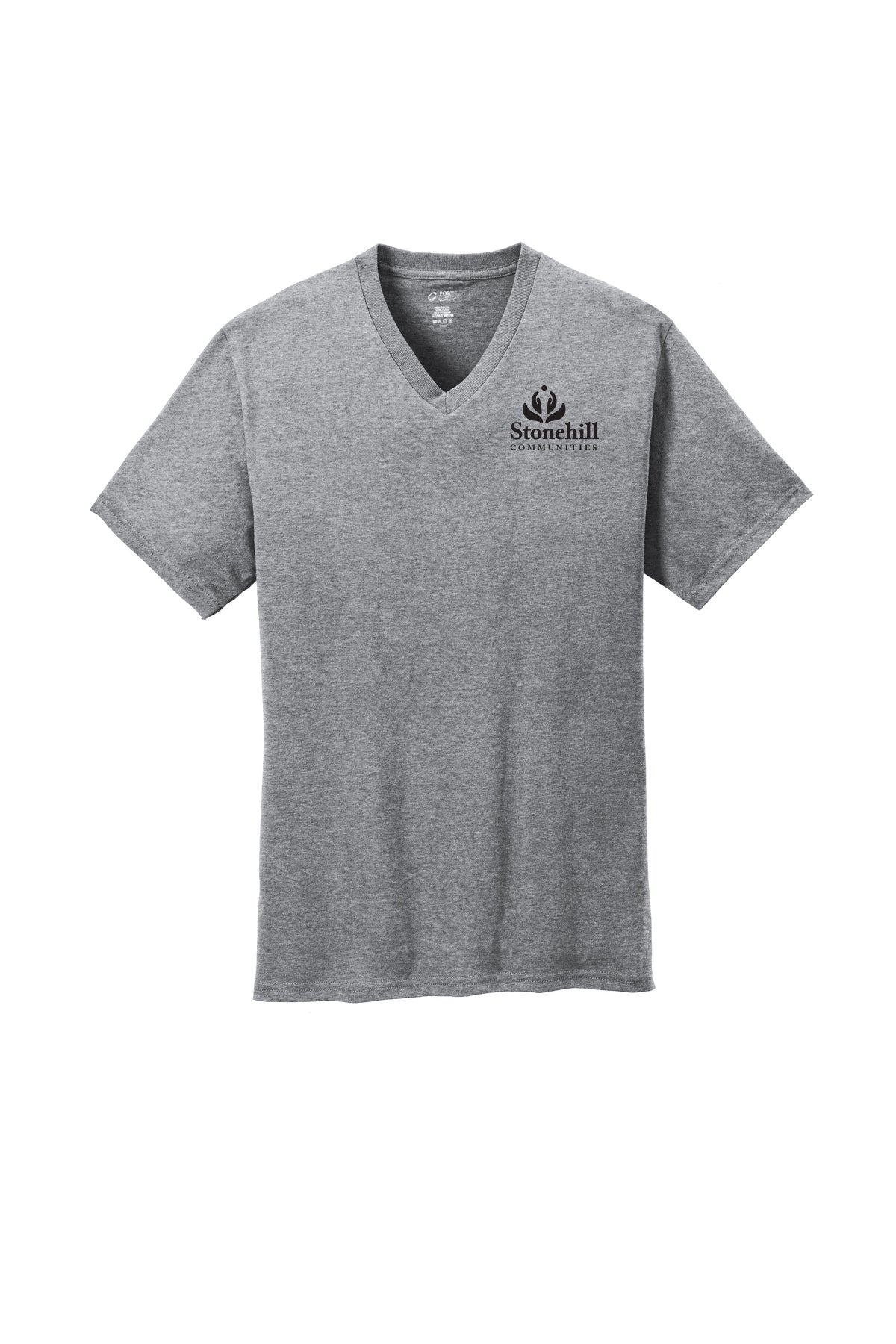 PC54V- STONEHILL Port & Company® Core Cotton V-Neck Tee