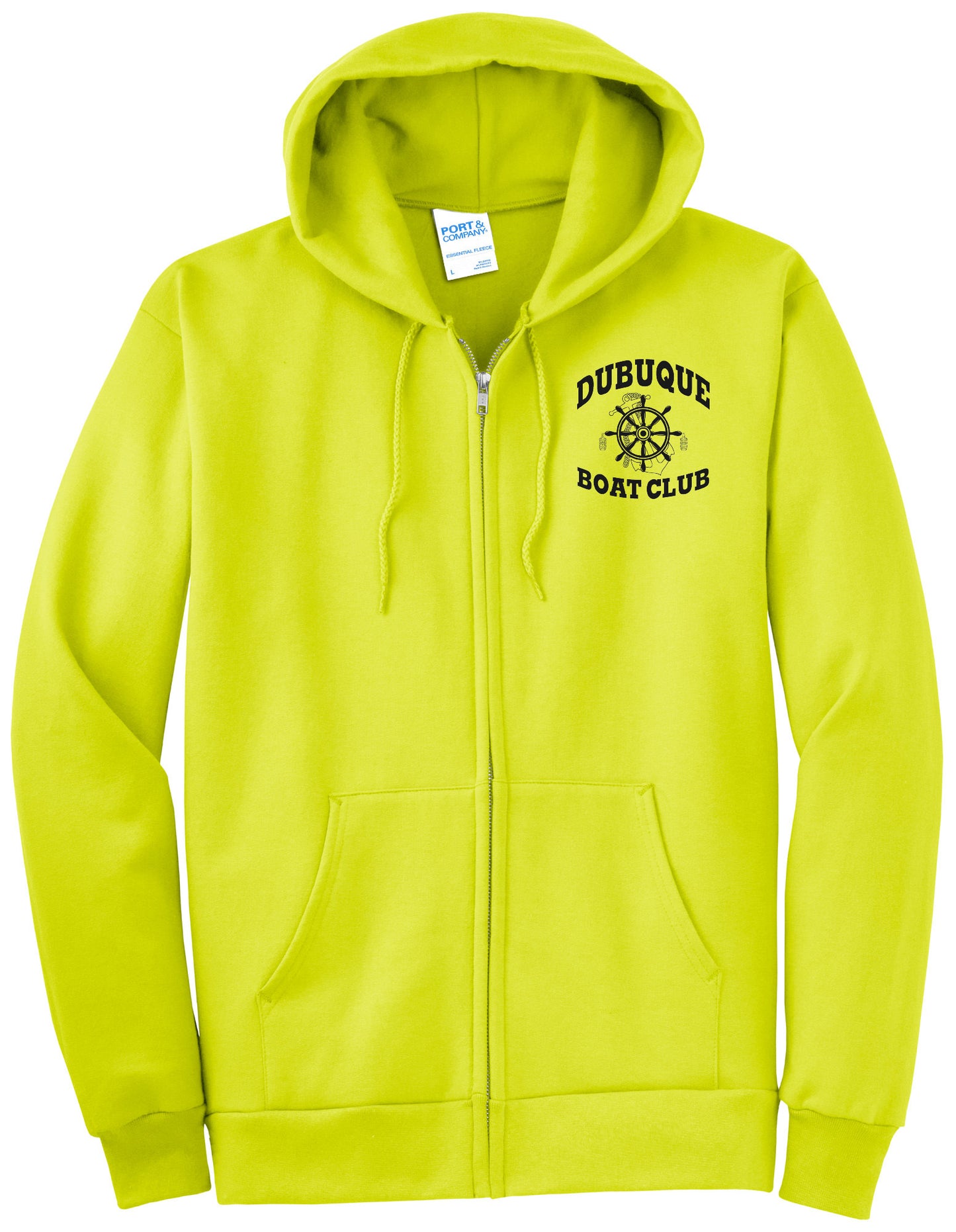 PC90ZHT- DBQ BOAT CLUB Port & Company® TALL Essential Fleece Full-Zip Hooded Sweatshirt