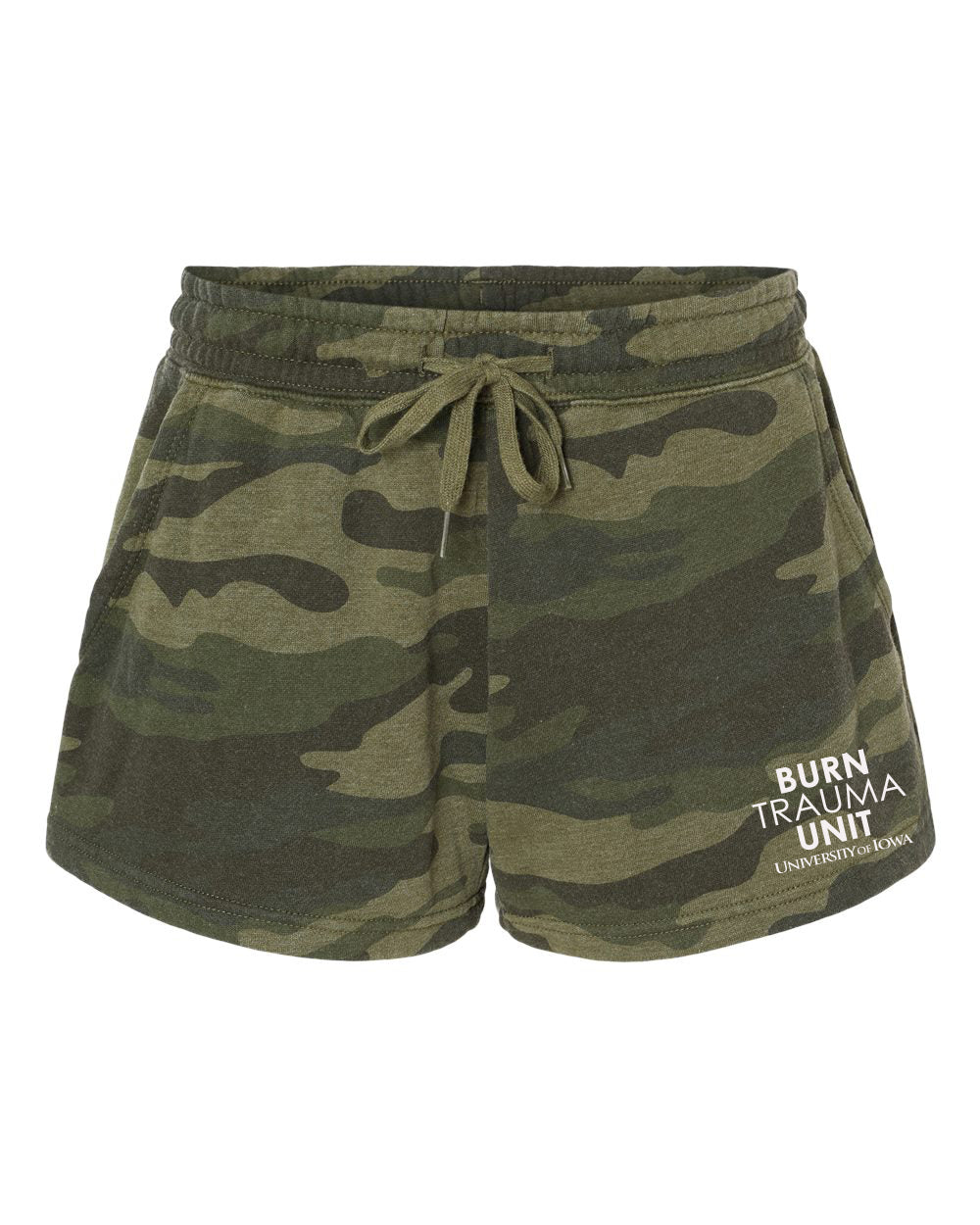 PRM20SRT- U OF I BURN UNIT Women’s Lightweight California Wave Wash Fleece Shorts