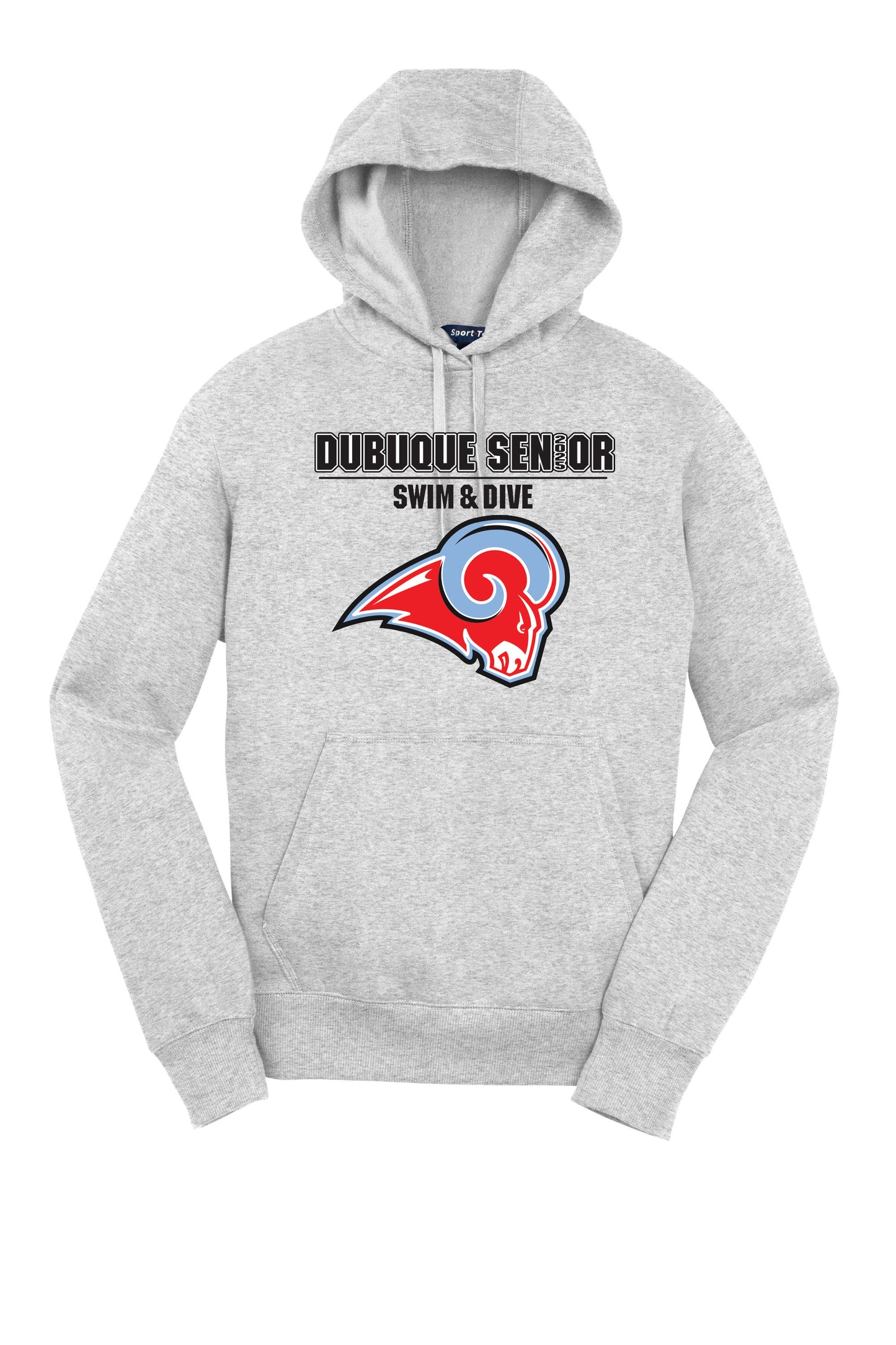 ST254- DBQ SENIOR SWIM RAM HEAD Sport-Tek® Pullover Hooded Sweatshirt