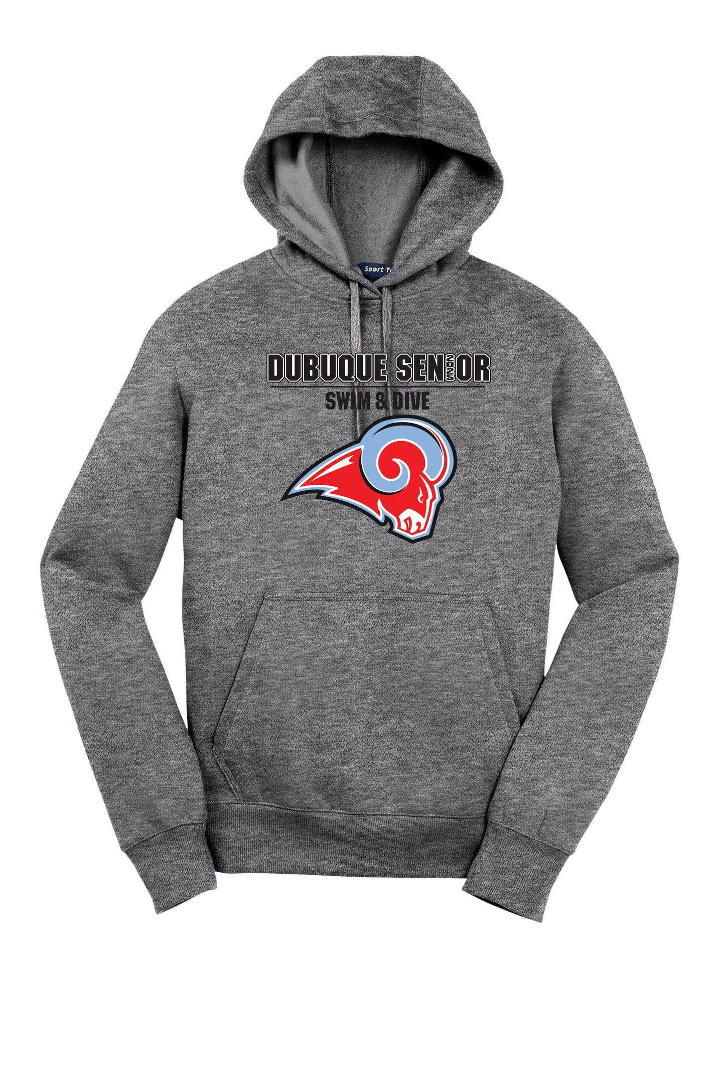 ST254- DBQ SENIOR SWIM RAM HEAD Sport-Tek® Pullover Hooded Sweatshirt
