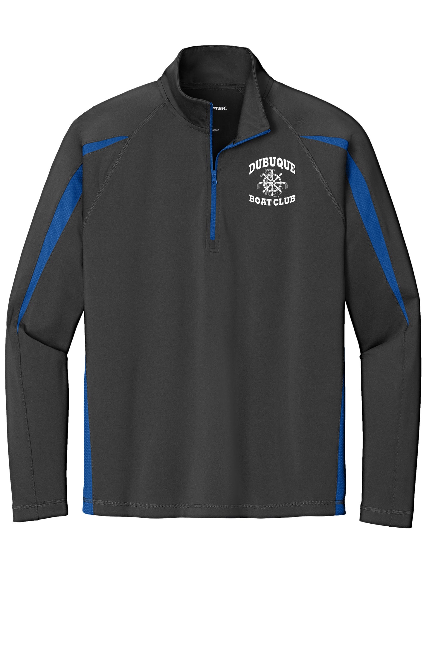 ST851- DBQ BOAT CLUB Sport-Tek® Sport-Wick® Stretch 1/2-Zip Colorblock Pullover