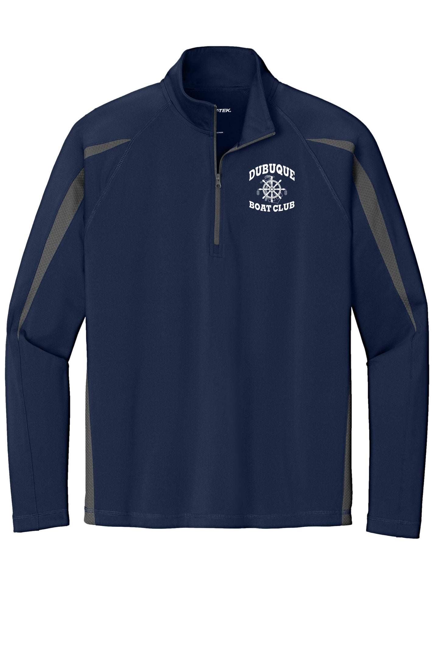 ST851- DBQ BOAT CLUB Sport-Tek® Sport-Wick® Stretch 1/2-Zip Colorblock Pullover