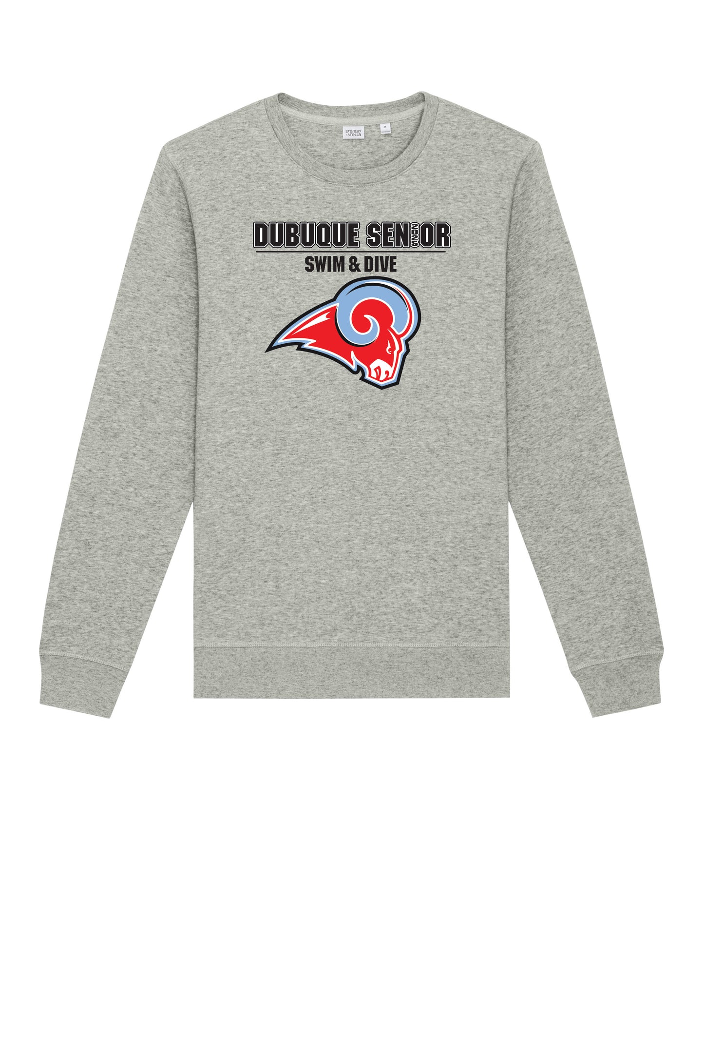 SXU010- DBQ SENIOR SWIM RAM HEAD Stanley/Stella Unisex Roller Crewneck Sweatshirt