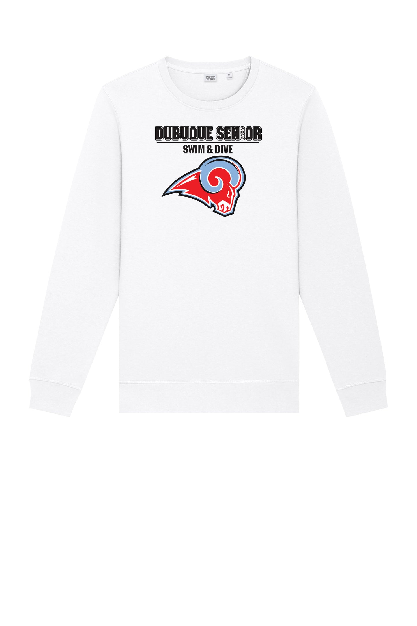 SXU010- DBQ SENIOR SWIM RAM HEAD Stanley/Stella Unisex Roller Crewneck Sweatshirt