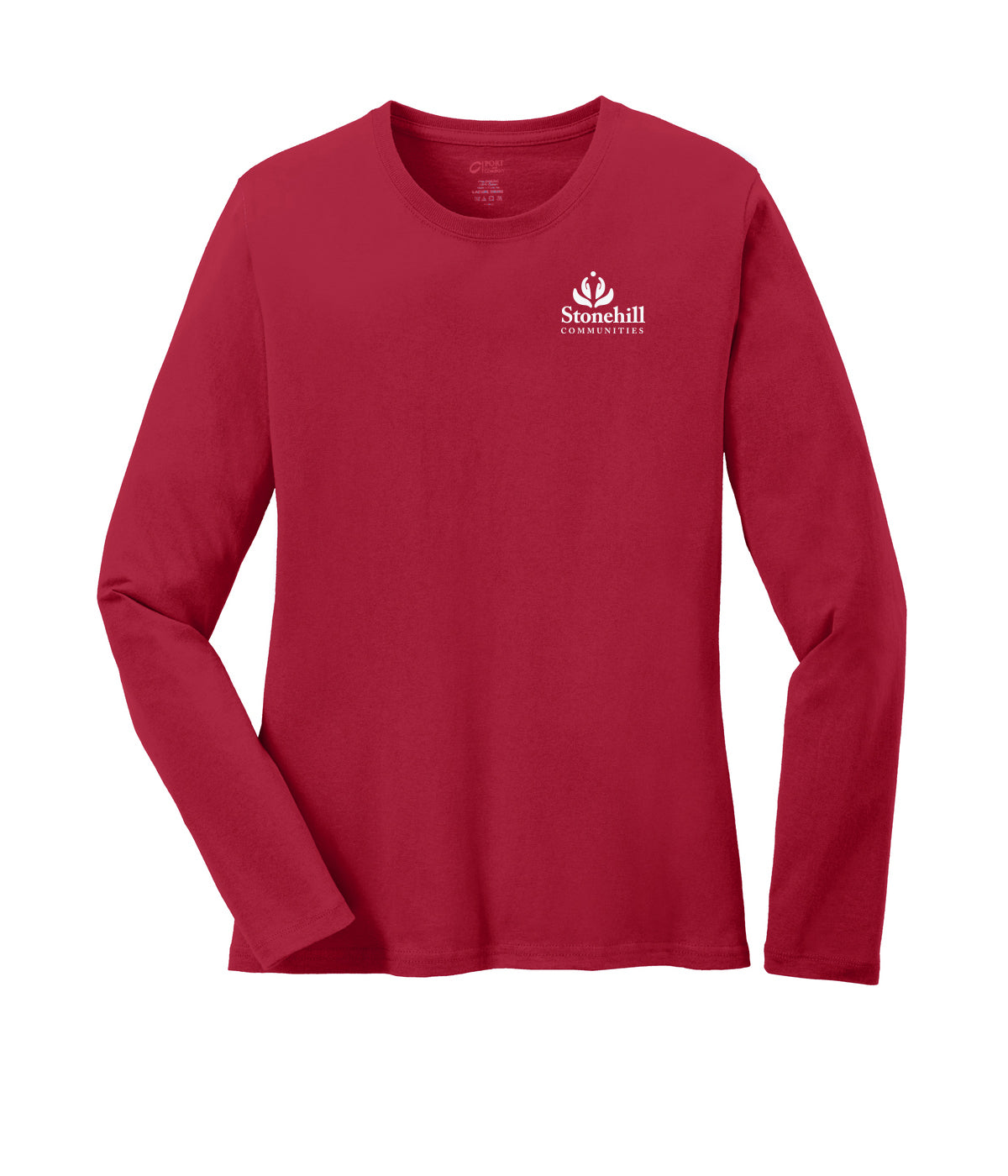 LPC54LS- STONEHILL Port & Company® Women's Long Sleeve Core Cotton Tee