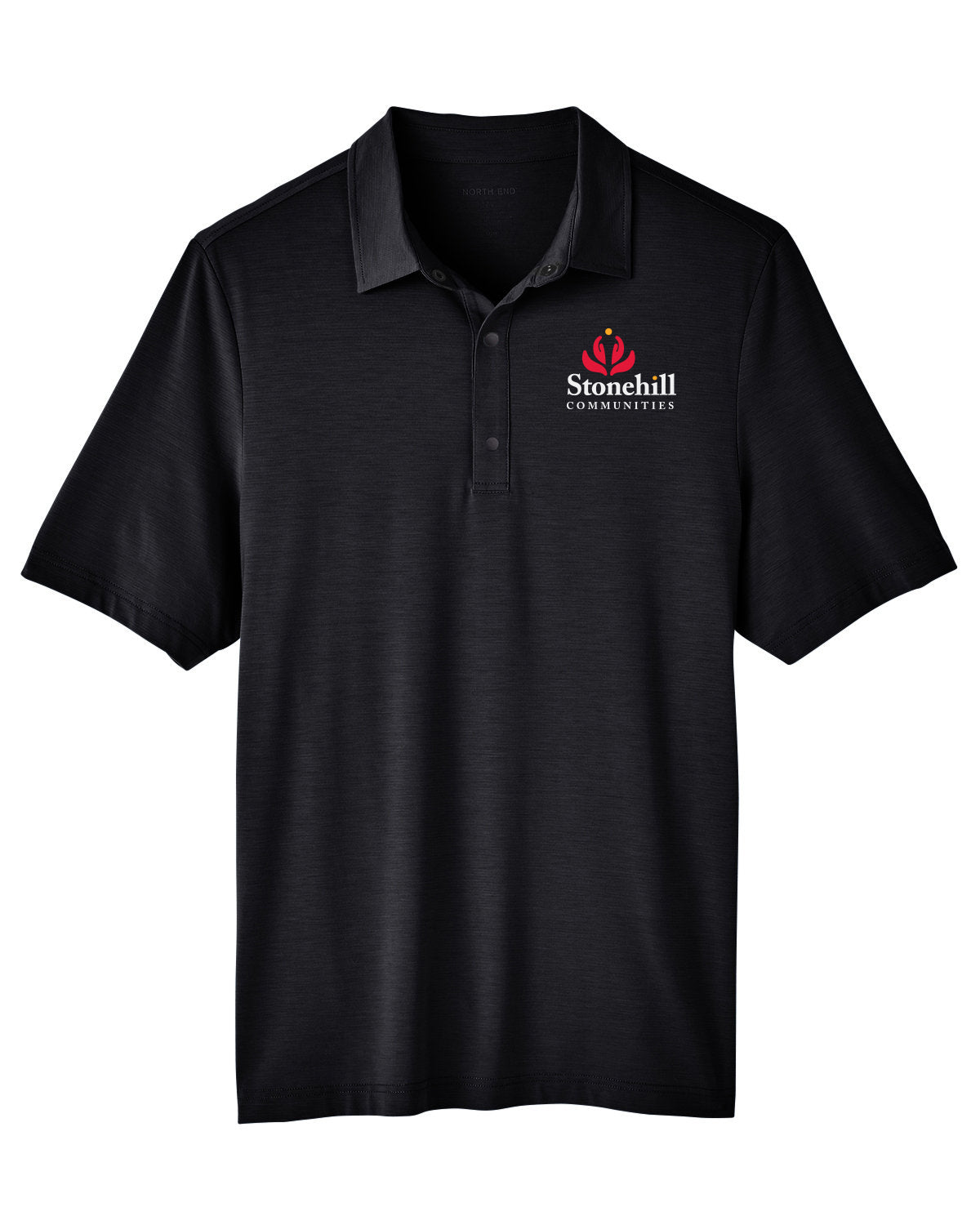 NE100- STONEHILL North End Men's JAQ Snap-Up Stretch Performance Polo