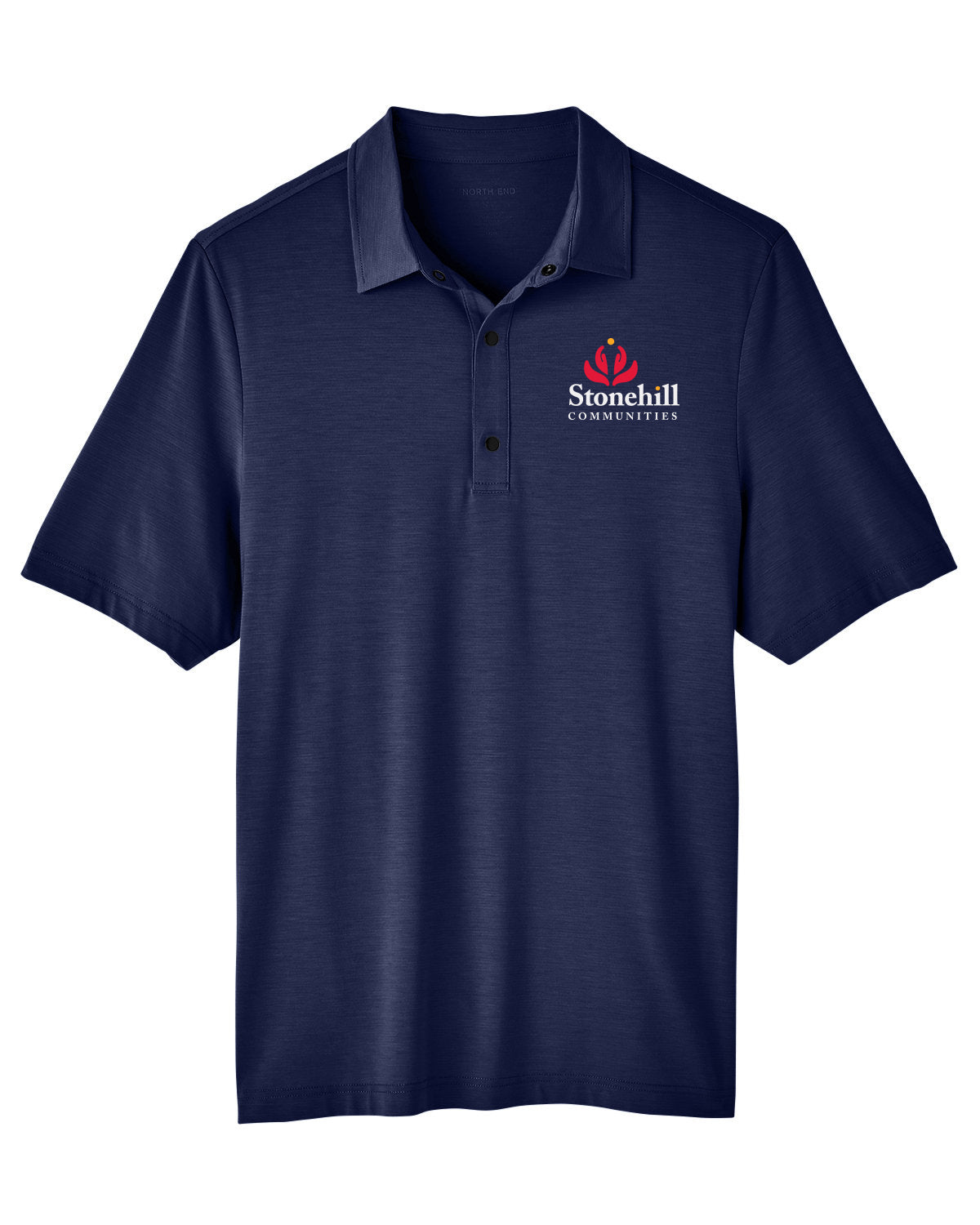 NE100- STONEHILL North End Men's JAQ Snap-Up Stretch Performance Polo
