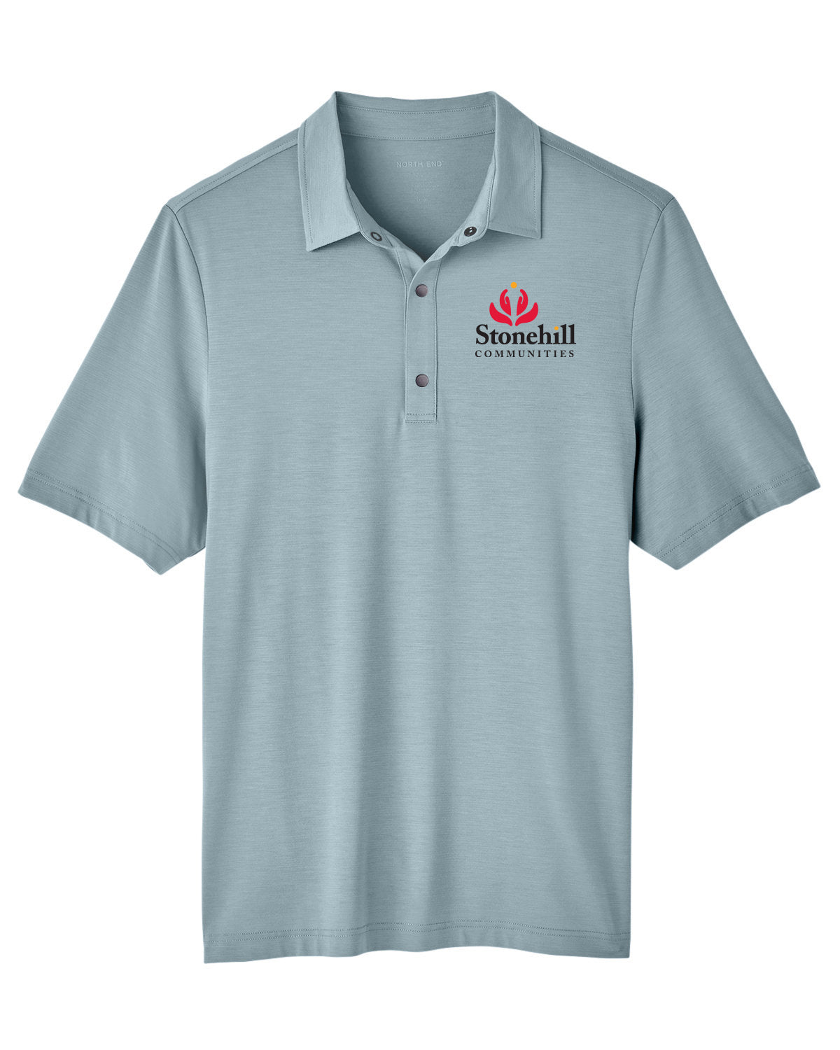NE100- STONEHILL North End Men's JAQ Snap-Up Stretch Performance Polo