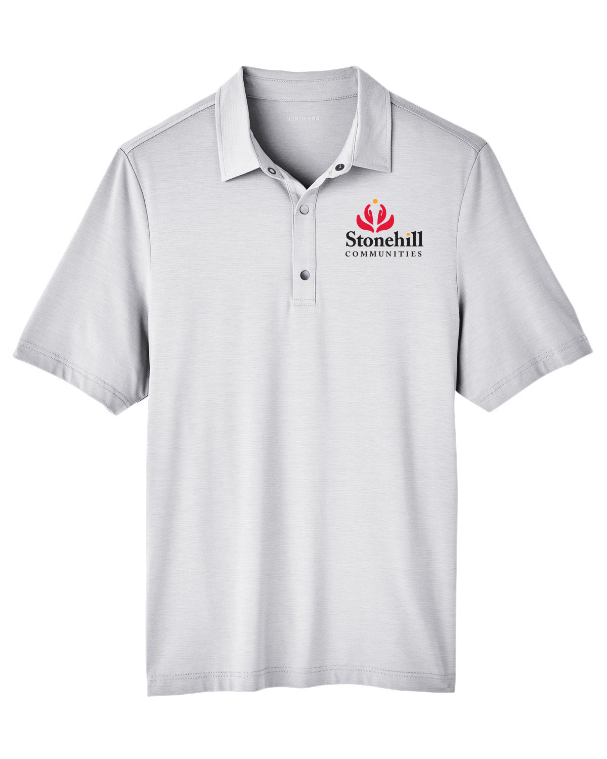 NE100- STONEHILL North End Men's JAQ Snap-Up Stretch Performance Polo