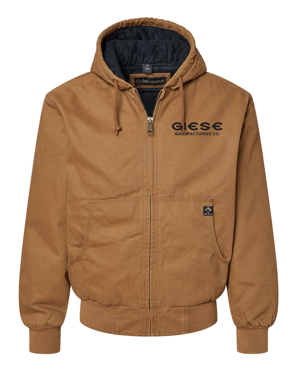 5020- GIESE MFG Men's Cheyenne Boulder Cloth™ Hooded Jacket with Tricot Quilt Lining