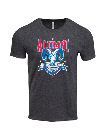 102A- DBQ SENIOR ALUMNI Black Threadfast Apparel Unisex Triblend T-Shirt