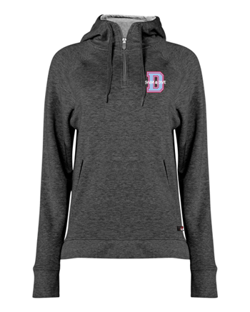 1051- DBQ SENIOR SWIM Women's Fitflex French Terry Hooded 1/4 Zip