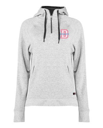1051- DBQ SENIOR SWIM Women's Fitflex French Terry Hooded 1/4 Zip