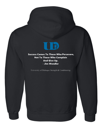 12500- UD- STRENGTH & CONDITIONING BLACK DryBlend® Hooded Sweatshirt
