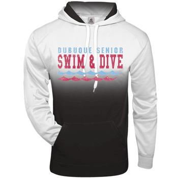 1403- DBQ SENIOR SWIM Badger - Ombre Hoodie