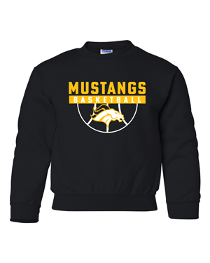 18000B- MUSTANG BASKETBALL Heavy Blend™ Youth Sweatshirt