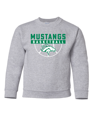 18000B- MUSTANG BASKETBALL Heavy Blend™ Youth Sweatshirt