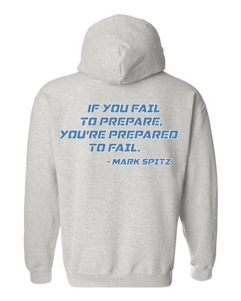 18500- DBQ SENIOR MEN'S SWIMMING Ash Heavy Blend™ Hooded Sweatshirt