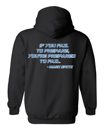 18500- DBQ SENIOR MEN'S SWIMMING Black Heavy Blend™ Hooded Sweatshirt