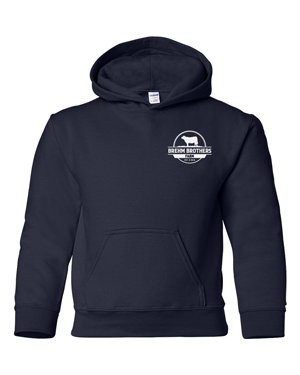 18500B- BREHM BROS FARM Heavy Blend™ Youth Hooded Sweatshirt
