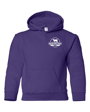 18500B- BREHM BROS FARM Heavy Blend™ Youth Hooded Sweatshirt
