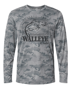 217- MISSISSIPPI WALLEYE CLUB Pompano Performance Camo Long Sleeve T-Shirt