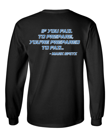 2400- DBQ SENIOR MEN'S SWIMMING Black Ultra Cotton® Long Sleeve T-Shirt