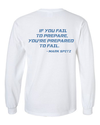 2400- DBQ SENIOR MEN'S SWIMMING White Ultra Cotton® Long Sleeve T-Shirt