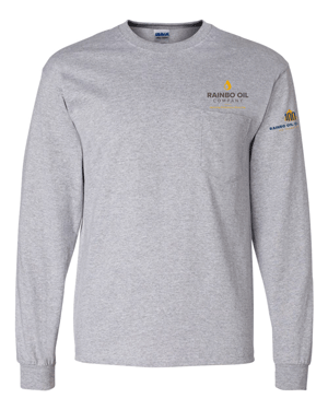 2410- RAINBO OIL Ultra Cotton® Long Sleeve Pocket T-Shirt