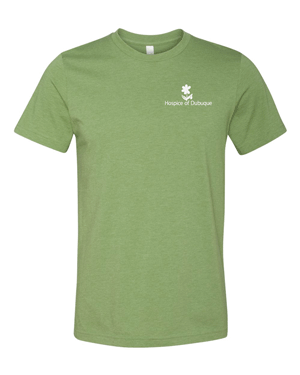 3001CVC- HOSPICE Heather Green Unisex CVC Jersey Tee