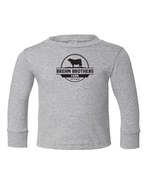 3311- BREHM BROS FARMS Toddler Long Sleeve Cotton Jersey Tee