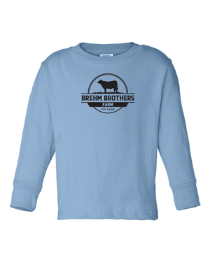 3311- BREHM BROS FARMS Toddler Long Sleeve Cotton Jersey Tee