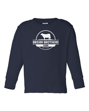 3311- BREHM BROS FARMS Toddler Long Sleeve Cotton Jersey Tee