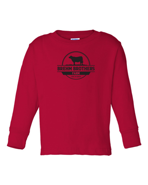 3311- BREHM BROS FARMS Toddler Long Sleeve Cotton Jersey Tee