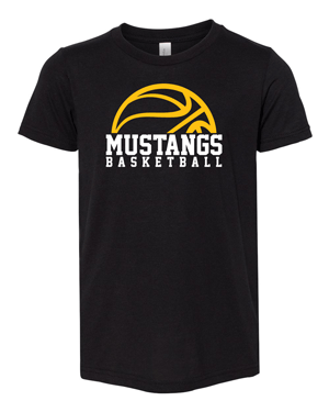 3413Y- MUSTANG BASKETBALL Youth Triblend Tee