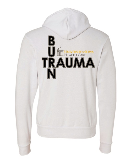 3719- U OF I BURN UNIT Unisex Hooded Pullover Sweatshirt
