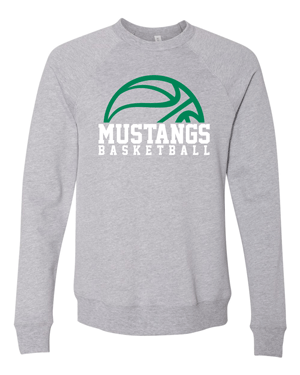 3901- MUSTANG BASKETBALL Unisex Sponge Fleece Raglan Crewneck Sweatshirt