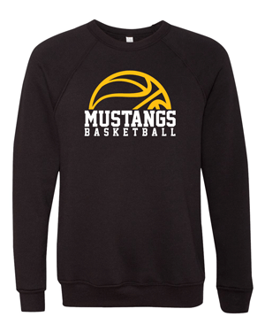 3901- MUSTANG BASKETBALL Unisex Sponge Fleece Raglan Crewneck Sweatshirt
