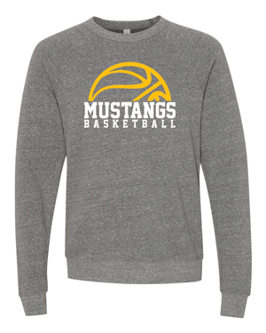 3901- MUSTANG BASKETBALL Unisex Sponge Fleece Raglan Crewneck Sweatshirt